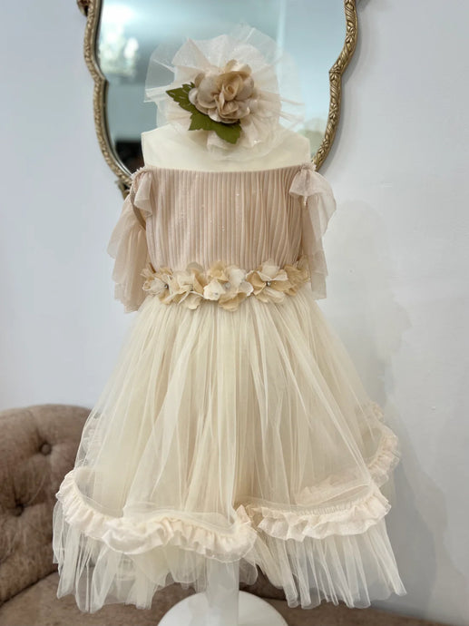 Lilly Flowers Girl Dress Gold
