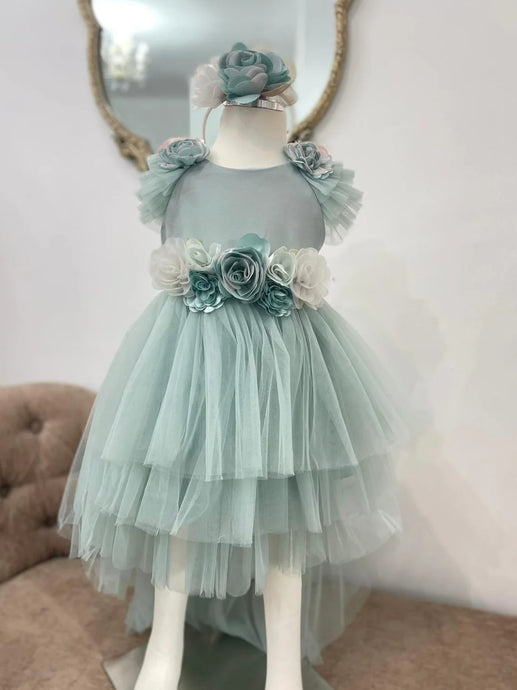 Annabel Floral Train Dress