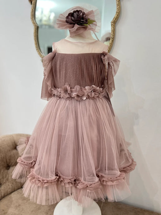 Lilly Flowers Girl Dress Mauve