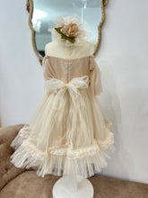 Load image into Gallery viewer, Lilly Flowers Girl Dress Gold
