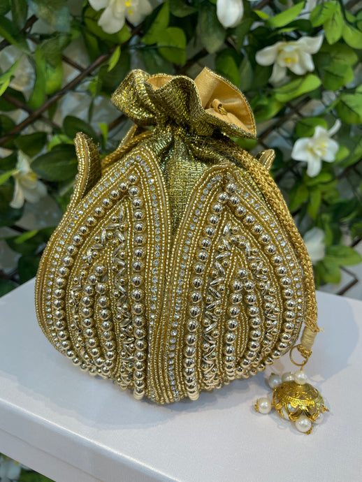 Gold Embellished Potli Bag