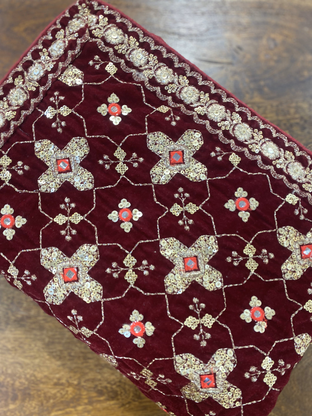 Plum Velvet Shawl - House Of Swavo
