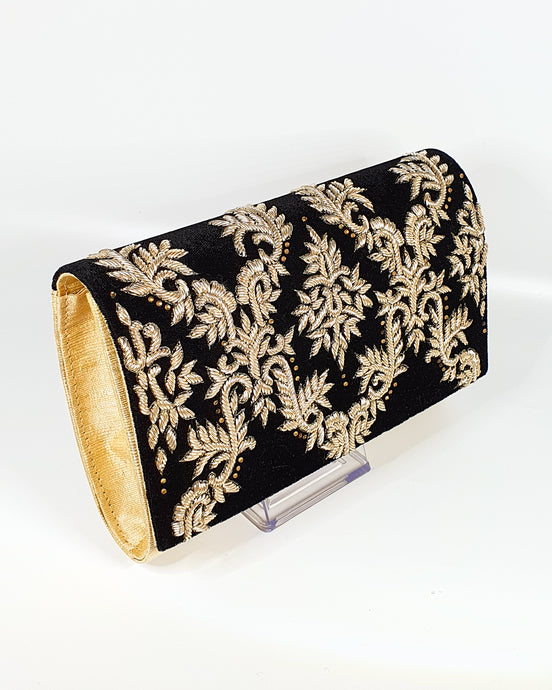 Velvet Pattern Rectangle Clutch - House Of Swavo