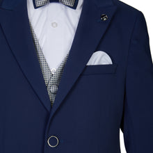 Load image into Gallery viewer, Clive 5-Piece Navy Blue Boys Suit - House Of Swavo