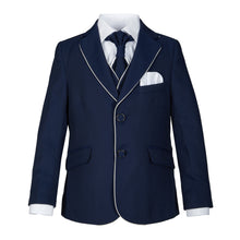 Load image into Gallery viewer, Gatsby 5-Piece Navy Boys Suit - House Of Swavo