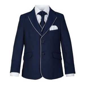 Gatsby 5-Piece Navy Boys Suit - House Of Swavo