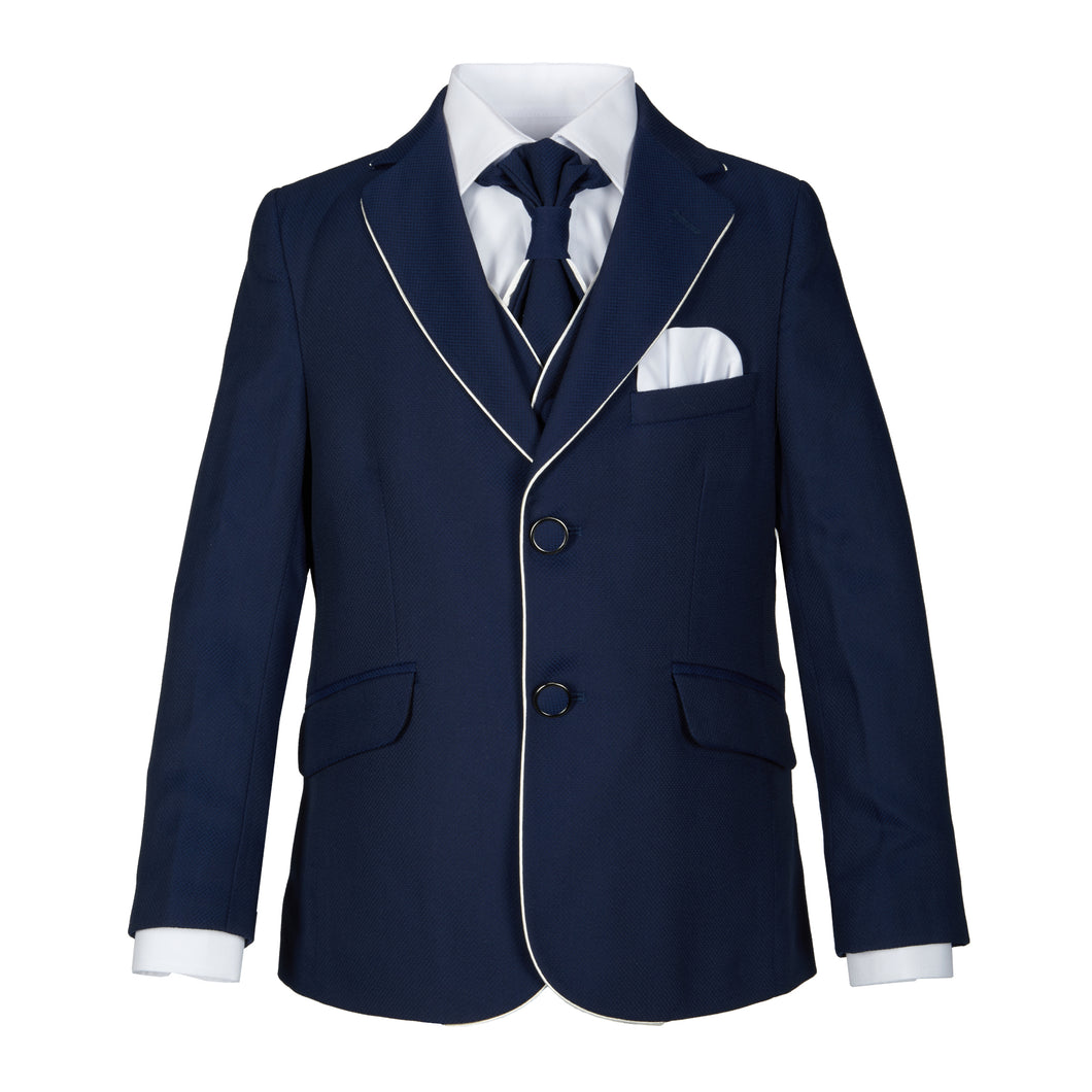 Gatsby 5-Piece Navy Boys Suit - House Of Swavo