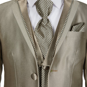 Hafry Gold 4-Piece Boys Suit - House Of Swavo