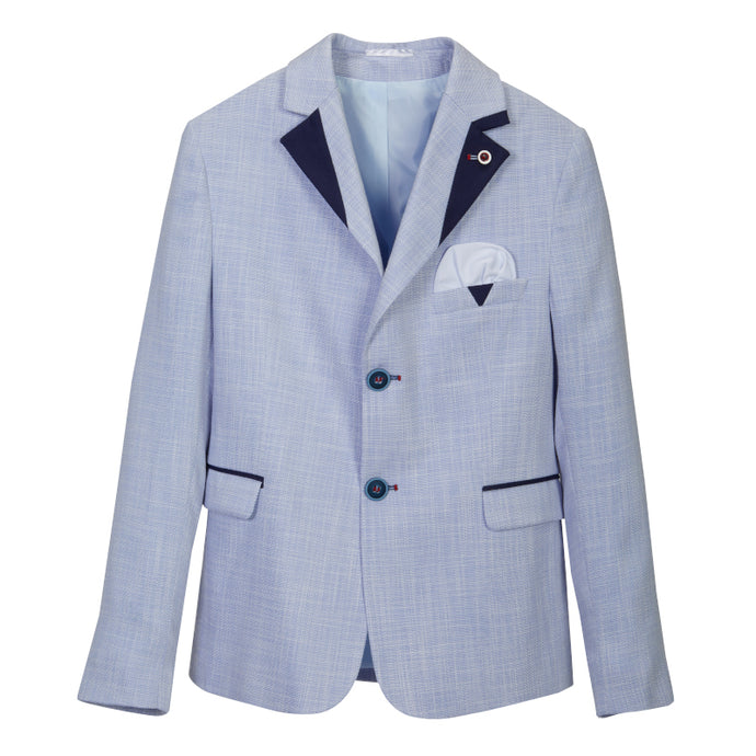 Jamie Light Blue Boys Casual Blazer - House Of Swavo