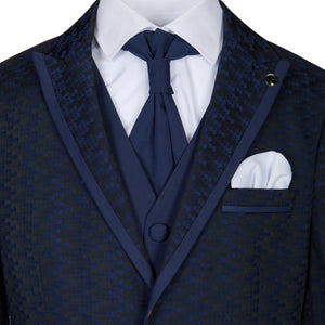 Klien 5-Piece Navy Blue Boys Suit - House Of Swavo