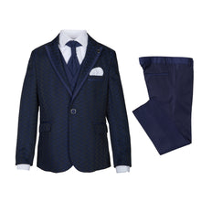 Load image into Gallery viewer, Klien 5-Piece Navy Blue Boys Suit - House Of Swavo
