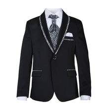 Load image into Gallery viewer, George Black 5-Piece Boys Suit - House Of Swavo